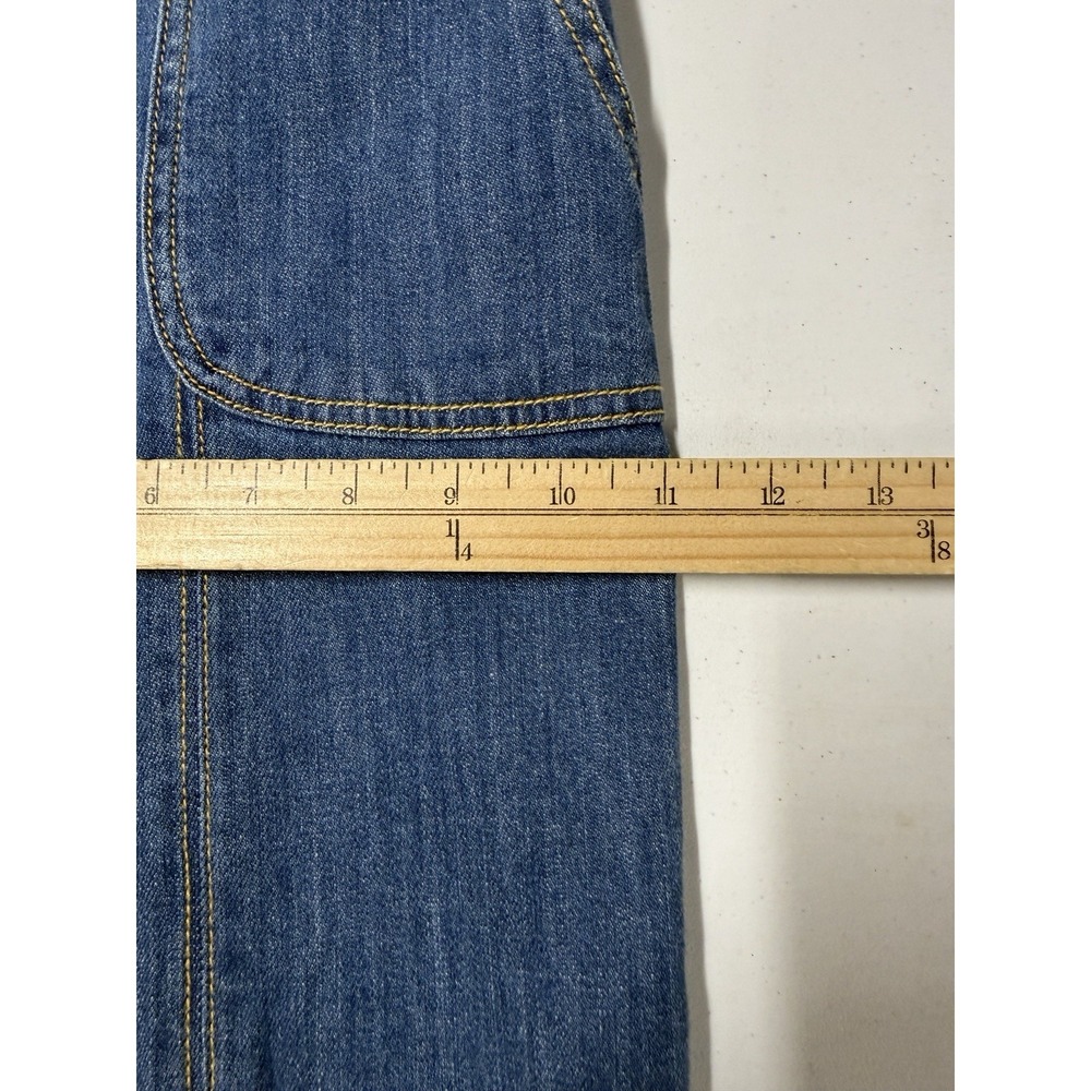 Pilcro Anthropologie High Rise Crop Wide Leg Jeans Women's 27 Soft Denim Belted - Picture 11 of 14